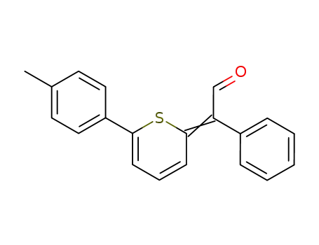 Molecular Structure of 87360-55-2 (Benzeneacetaldehyde, a-[6-(4-methylphenyl)-2H-thiopyran-2-ylidene]-)