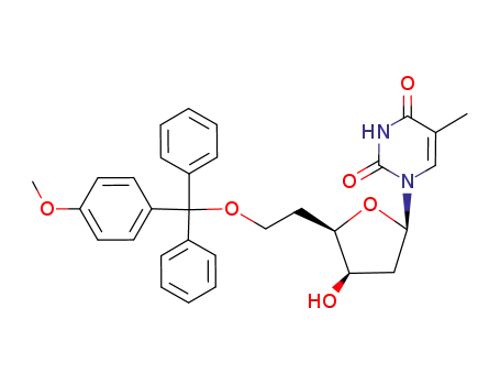 1-((2R,4R,5R)-4-Hydroxy-5-{2-[(4-methoxy-phenyl)-diphenyl-methoxy]-ethyl}-tetrahydro-furan-2-yl)-5-methyl-1H-pyrimidine-2,4-dione