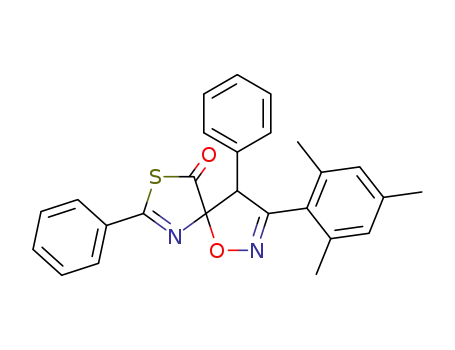 4,7-Diphenyl-3-(2,4,6-trimethyl-phenyl)-1-oxa-8-thia-2,6-diaza-spiro[4.4]nona-2,6-dien-9-one