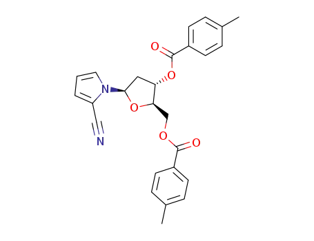 1-(2-deoxy-3,5-di-O-(p-toluoyl)-β-D-erythro-pentofuranosyl)pyrrole-2-carbonitrile
