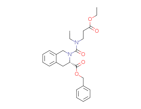3-Isoquinolinecarboxylic acid,
2-[[(3-ethoxy-3-oxopropyl)ethylamino]carbonyl]-1,2,3,4-tetrahydro-,
phenylmethyl ester, (S)-