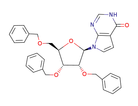 7-(2,3,5-Tri-O-benzyl-β-D-ribofuranosyl)pyrrolo<2,3-d>pyrimidin-4(3H)-on