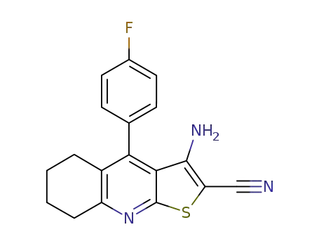 Thieno[2,3-b]quinoline-2-carbonitrile,
3-amino-4-(4-fluorophenyl)-5,6,7,8-tetrahydro-