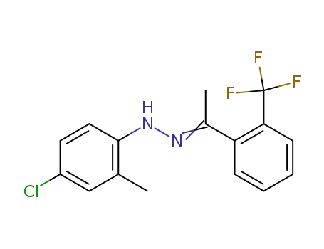 Ethanone, 1-[2-(trifluoromethyl)phenyl]-,
(4-chloro-2-methylphenyl)hydrazone