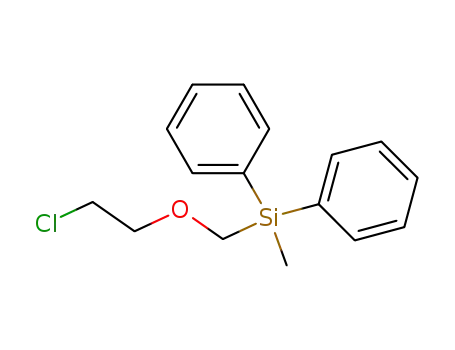 Molecular Structure of 112313-26-5 (Silane, [(2-chloroethoxy)methyl]methyldiphenyl-)