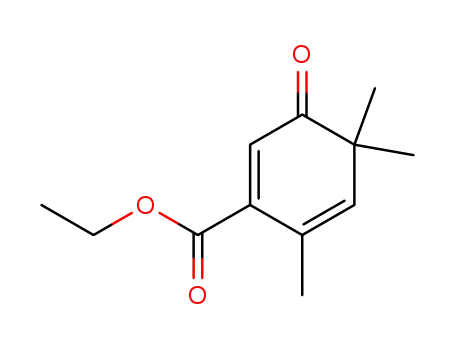Molecular Structure of 109216-99-1 (ethyl 1-oxo-4,6,6-trimethyl-2,4-cyclohexadiene-3-carboxylate)