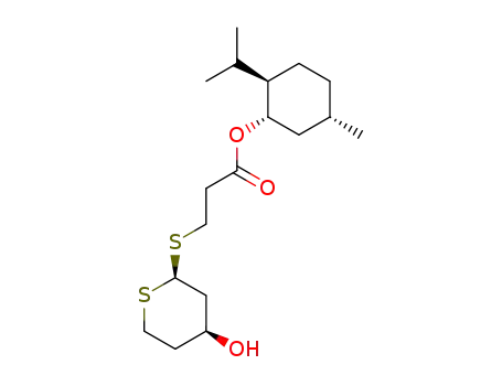 3-((2S,4S)-4-Hydroxy-tetrahydro-thiopyran-2-ylsulfanyl)-propionic acid (1S,2R,5S)-2-isopropyl-5-methyl-cyclohexyl ester