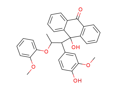 10-Hydroxy-10-[1-(4-hydroxy-3-methoxy-phenyl)-2-(2-methoxy-phenoxy)-propyl]-10H-anthracen-9-one