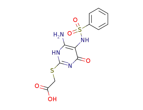 ({6-amino-4-oxo-5-[(phenylsulfonyl)amino]-1,4-dihydropyrimidin-2-yl}sulfanyl)acetic acid