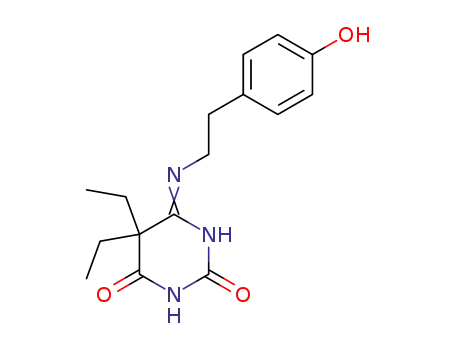5,5-diethyl-6-{[2-(4-hydroxyphenyl)ethyl]amino}pyrimidine-2,4(3H,5H)-dione