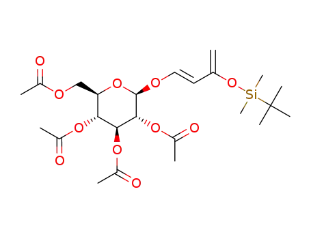 (E)-3-(tert-butyldimethylsiloxy)-1-(2',3',4',6'-tetra-O-acetyl-β-D-glucopyranosyloxy)buta-1,3-diene