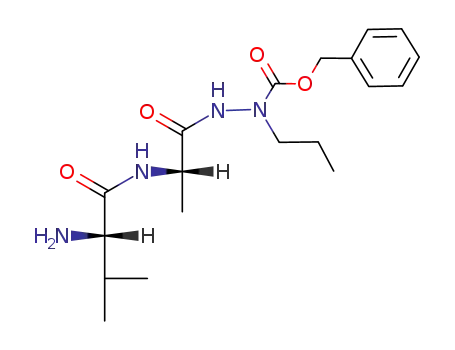 Molecular Structure of 112383-22-9 (L-Alanine, N-L-valyl-, 2-[(phenylmethoxy)carbonyl]-2-propylhydrazide)