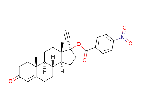 Molecular Structure of 107222-61-7 (17α-Ethinyl-17β-(4-nitrobenzoyloxy)-4-androsten-3-on)