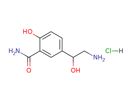 Benzamide, 5-(2-amino-1-hydroxyethyl)-2-hydroxy-, monohydrochloride