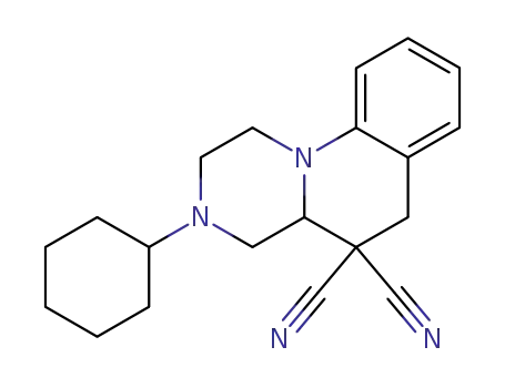1H-Pyrazino[1,2-a]quinoline-5,5(6H)-dicarbonitrile,
3-cyclohexyl-2,3,4,4a-tetrahydro-