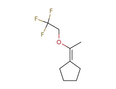 Molecular Structure of 85355-24-4 (Cyclopentane, [1-(2,2,2-trifluoroethoxy)ethylidene]-)