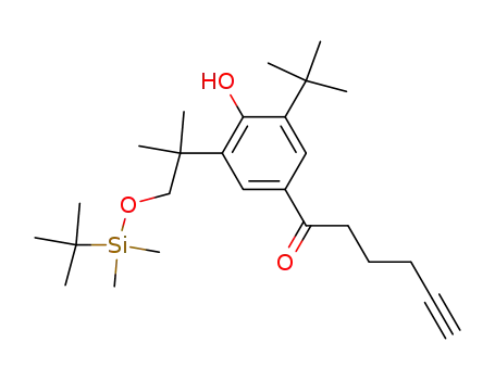 1-{3-tert-Butyl-5-[2-(tert-butyl-dimethyl-silanyloxy)-1,1-dimethyl-ethyl]-4-hydroxy-phenyl}-hex-5-yn-1-one