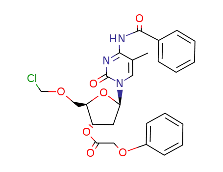 Phenoxy-acetic acid (2R,3S,5R)-5-(4-benzoylamino-5-methyl-2-oxo-2H-pyrimidin-1-yl)-2-chloromethoxymethyl-tetrahydro-furan-3-yl ester