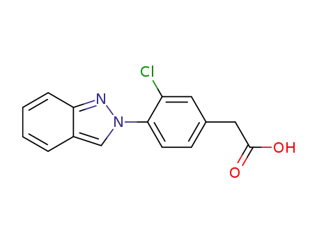 Molecular Structure of 81265-57-8 ([3-chloro-4-(2H-indazol-2-yl)phenyl]acetic acid)