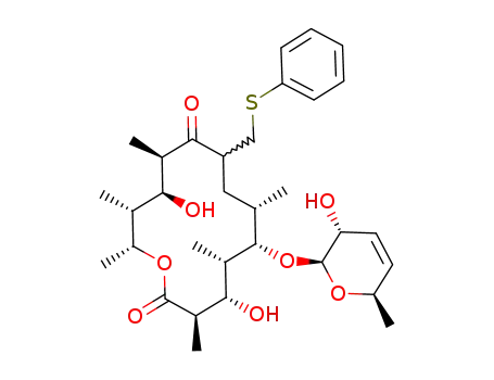 3'-de(dimethylamino)-8,8a-deepoxy-3',4'-dehydro-3-deoleandrosyl-8-phenylthiooleandomycin