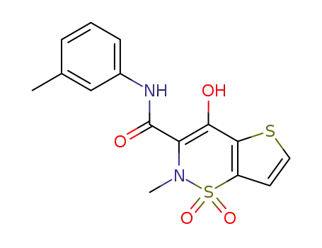 Molecular Structure of 59804-41-0 (4-hydroxy-N-(3-methylphenyl)-2-methyl-2H-thieno[2,3-e][1,2]thiazine-3-carboxamide 1,1-dioxide)
