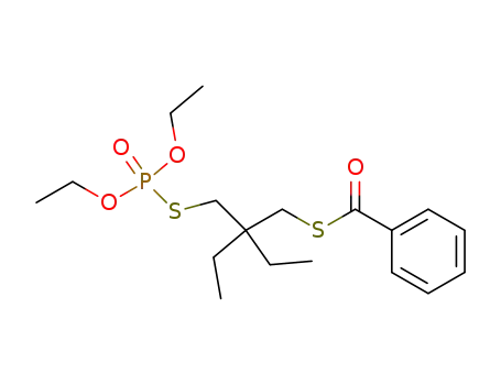 Molecular Structure of 122452-65-7 (Thiobenzoic acid S-[2-(diethoxy-phosphorylsulfanylmethyl)-2-ethyl-butyl] ester)