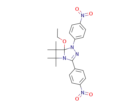 5-Ethoxy-6,6,7,7-tetramethyl-2,4-bis-(4-nitro-phenyl)-1,3,4-triaza-bicyclo[3.2.0]hept-2-ene