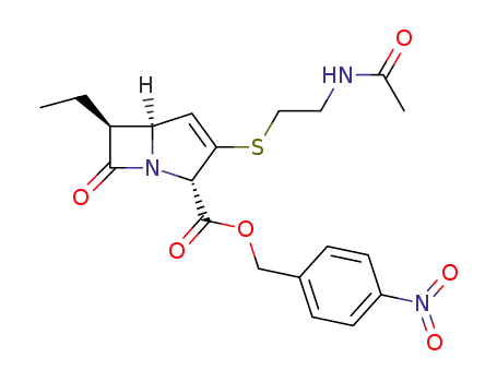 (2RS,5RS,6RS)-p-nitrobenzyl 3-(2-acetamidoethylthio)-6-ethyl-7-oxo-1-azabicyclo<3.2.0>hept-3-ene-2-carboxylate