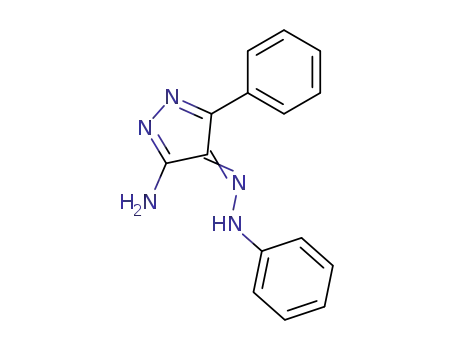 Molecular Structure of 54670-95-0 (4H-Pyrazol-4-one, 3-amino-5-phenyl-, phenylhydrazone)