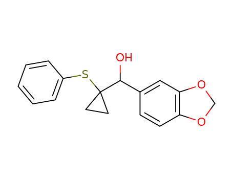 1-(phenylthio)cyclopropyl-1-(3,4-methylenedioxyphenyl)-methanol