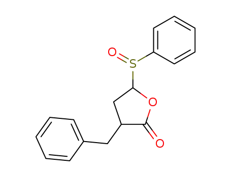 5-Benzenesulfinyl-3-benzyl-dihydro-furan-2-one