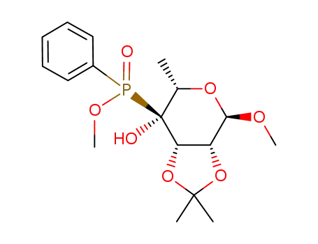 methyl 6-deoxy-2,3-O-isopropylidene-4-C-<(methoxy)phenylphosphinyl>-α-L-talopyranoside