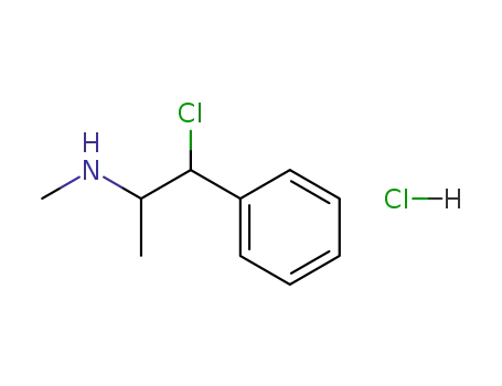 Molecular Structure of 25394-24-5 (Benzeneethanamine, b-chloro-N,a-dimethyl-, hydrochloride)