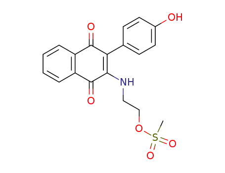 Methanesulfonic acid 2-[3-(4-hydroxy-phenyl)-1,4-dioxo-1,4-dihydro-naphthalen-2-ylamino]-ethyl ester