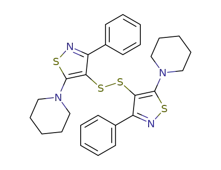 Piperidine, 1,1'-[dithiobis(3-phenyl-4,5-isothiazolediyl)]bis-