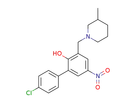 4'-chloro-3-(3''methylpiperidin-1''-ylmethyl)-5-nitrobiphenyl-2-ol