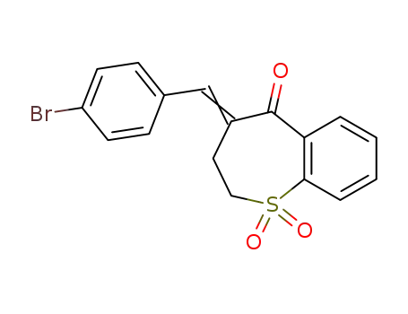 4-[1-(4-Bromo-phenyl)-meth-(E)-ylidene]-1,1-dioxo-1,2,3,4-tetrahydro-1λ<sup>6</sup>-benzo[b]thiepin-5-one
