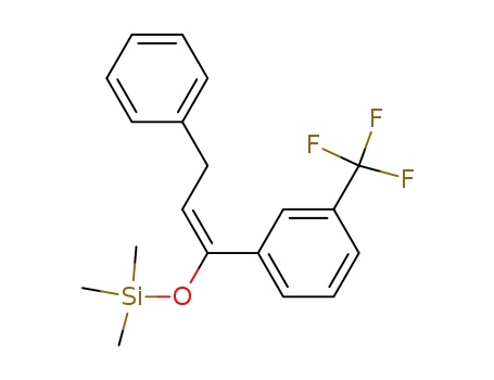 Molecular Structure of 105762-51-4 (Silane, trimethyl[[3-phenyl-1-[3-(trifluoromethyl)phenyl]-1-propenyl]oxy]-,
(E)-)