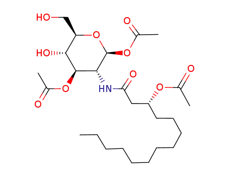 2-<(3R)-3-acetoxytetradecanamido>-1,3-di-O-acetyl-2-deoxy-β-D-glucopyranose