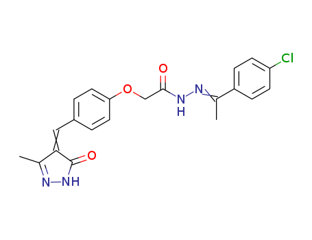Aceticacid, 2-[4-[(1,5-dihydro-3-methyl-5-oxo-4H-pyrazol-4-ylidene)methyl]phenoxy]-,2-[1-(4-chlorophenyl)ethylidene]hydrazide