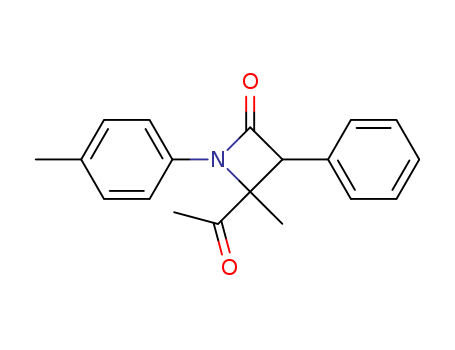 2-Azetidinone, 4-acetyl-4-methyl-1-(4-methylphenyl)-3-phenyl-