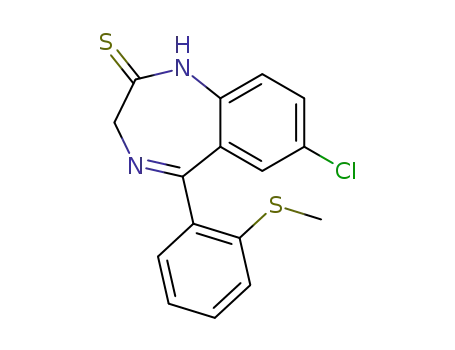 7-chloro-5-(2-(methylthio)phenyl)-1,3-dihydro-1,4-benzodiazepin-2-thione