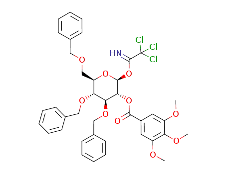 3,4,6-tri-O-benzyl-2-O-(3,4,5-trimethoxybenzoyl)-β-D-glucopyranosyl trichloroacetamidate