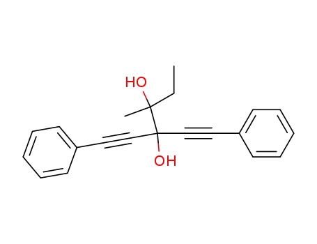 Molecular Structure of 158549-74-7 (4-Methyl-1-phenyl-3-phenylethynyl-hex-1-yne-3,4-diol)