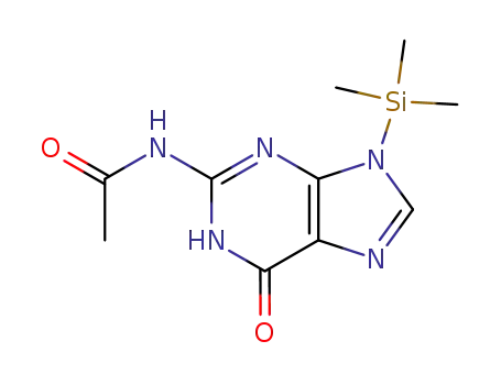 Molecular Structure of 62374-31-6 (Acetamide, N-[6,9-dihydro-6-oxo-9-(trimethylsilyl)-1H-purin-2-yl]-)
