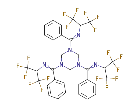 1,3,5-Triazine,
hexahydro-1,3,5-tris[phenyl[[2,2,2-trifluoro-1-(trifluoromethyl)ethyl]imino]
methyl]-