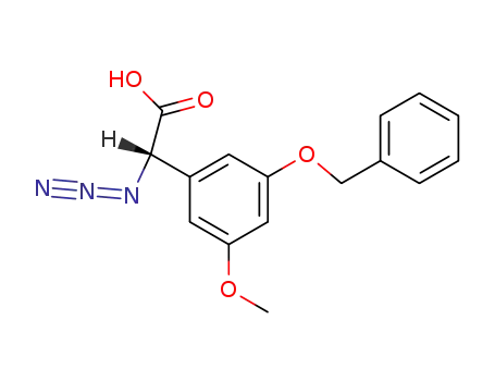Molecular Structure of 185342-10-3 (Benzeneacetic acid, a-azido-3-methoxy-5-(phenylmethoxy)-, (S)-)