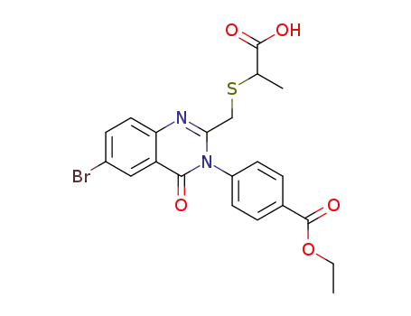 벤조산, 4-(6-브로모-2-(((1-카르복시에틸)티오)메틸)-4-옥소-3(4H)-퀴나졸리닐)-, 1-에틸 에스테르