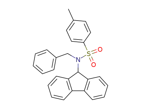 Molecular Structure of 81532-40-3 (N-Benzyl-N-(9H-fluoren-9-yl)-4-methyl-benzenesulfonamide)