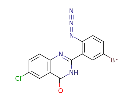 Molecular Structure of 112253-82-4 (4(1H)-Quinazolinone, 2-(2-azido-5-bromophenyl)-6-chloro-)